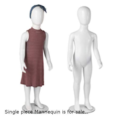 Unisex Child Plastic Glossy Mannequin in White 42 H Inches