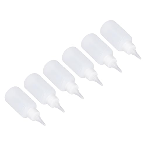 AYNEFY 100PCS 50ml Empty Squeeze Bottles Plastic Dropping Bottles Liquid Dispensing Containers with Pointed Nozzle for Dye Oil Ink