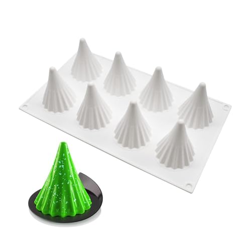 Moldes para árbol de Navidad | 8 cavidades para hornear de Navidad, molde 3D, disfruta de tu experiencia de bricolaje fácilmente desmoldando gelatina, cubitos de hielo, caramelos