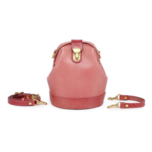 Image of OLD TREND Doctor Bucket Crossbody Handbag | Luxurious and Versatile Bag for Women | Genuine Cowhide Leather
