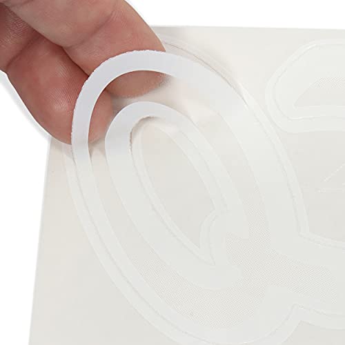 Image of Stiffie WHIPLINE 3 inch Alpha-Numeric Registration Identification Numbers Stickers Decals for Boats & Personal Watercraft (Transparent /White)