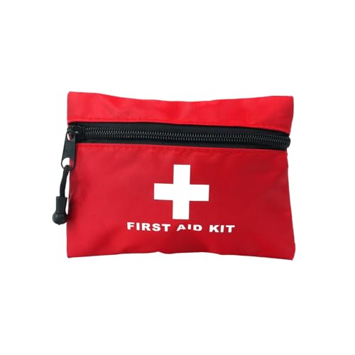 Image of Red First Aid Bag Empty First Aid Kit Empty Waterproof First Aid Pouch Small Mini for First Aid Kits Pack Emergency Hiking Backpacking Camping Travel Car Cycling (Red, 6x4.3Inch)