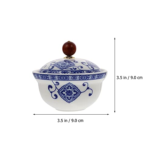 cabilock Tetera de Cerámica 1Pc Tetera de Porcelana Azul Y Blanca con Mango Lateral Conjunto de Té Retro Tetera de Mano - Imagen 6