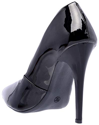 Scarpin Factor Salto Alto Verniz Preto (38)