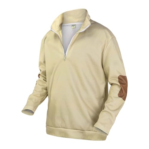 Mens Long Sleeve Sweatshirt Quarter Zip Loose Fit Mock Neck Coat Casual Solid Spring Tennis Sport Pullover Top2