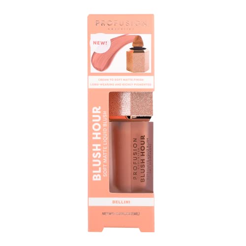 Profusion Cosmetics Blush Hour for Face Lightweight and Long Wearing Soft Matte Liquid Blush Provides Natural Finish