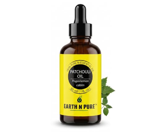 Image of Earth N Pure Patchouli Essential Oil | 100% Pure & Natural | Undiluted | For Diffuser, Aromatherapy, Skincare, Hair Care & Perfume Making | Deep Earthy Aroma | 30ml