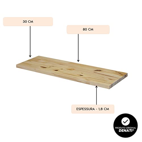 Kit 3 Prateleiras Estantes 80x30 Painel Pinus Sem Suporte