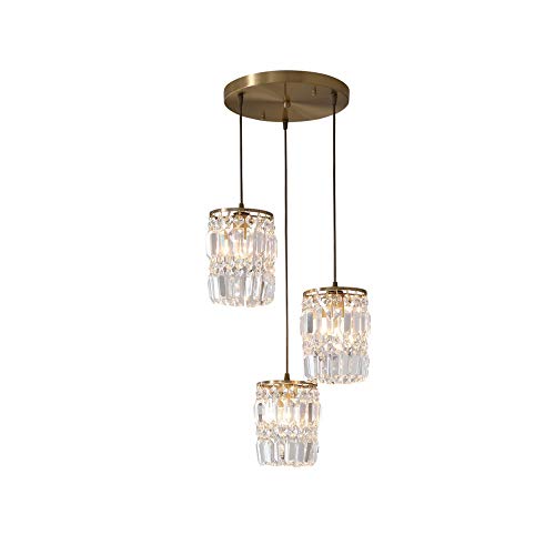 Lustre à trois têtes E27 plafonnier suspension réglable en hauteur