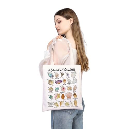 Bolso Tote de Lona con Diseño de Conchas miniatura 5