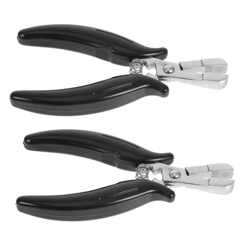 Pinces extensions cheveux chrome outil multi-usage net-tooth pour pose ruban et perles