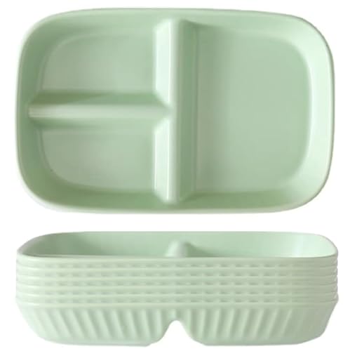 Image of Unbreakable & Reusable & Eco Friendly Dinner Dishes for Sushi, Side Dish, Fruit, Appetizer, Cake, Ice Cream Dishwasher & Microwave Safe Lightweight Dinnerware Sets (Nordic Green, Pack of 6)