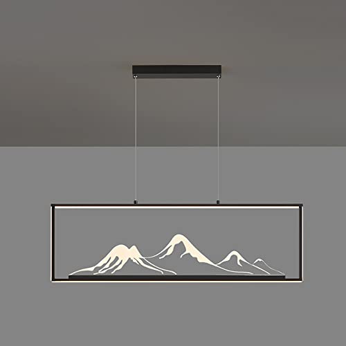 Lampe suspendue table à manger moderne JOMBID en bande de métal pour repas chaleureux