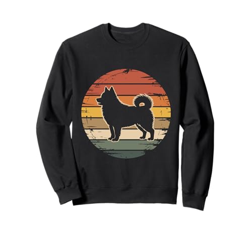 Vintage Pomsky Silhouette Retro Sunset Dog Lover Sweatshirt