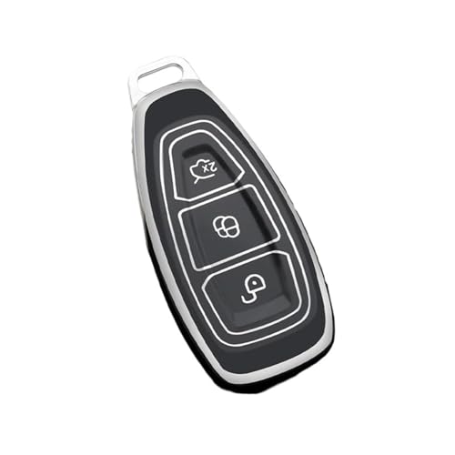 Coque clé voiture pour Ford Fiesta Focus Mondeo Kuga et Ecosport protection silicone noir