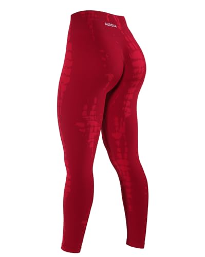 Image of AUROLA Serpent Snake Seamless Scrunch Workout Leggings for Women,Girls Squat Proof Ribbed Thick Active Gym Pants