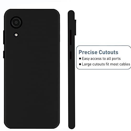 Image of HELLO ZONE Exclusive Matte Finish Soft Back Case Cover for Samsung Galaxy A03 Core - Black