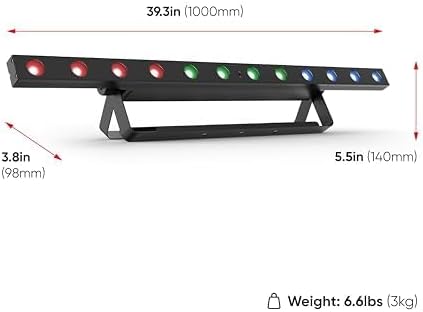 Rear view of CHAUVET DJ COLORband T3BT ILS Linear Wash Light showing D-Fi Input, DMX OUT/IN, MIC, MENU controls, and POWER IN/OUT ports.