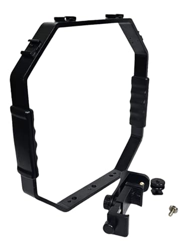 SHOPEE Video Handheld Stabilizer, Four Cold-Shoe Shooting System Camera Rig Support Bracket with Smartphone Holder Vlogging kit Compatible with All Camera Action Camera DSLR Smartphone - Image 6