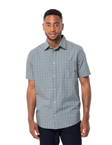 Jack Wolfskin Herren Hot Springs M Shirt Shortsleeve, Citadel, L EU