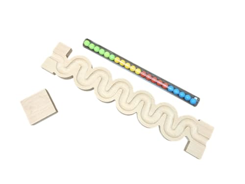 Kancha Wooden Marble Run Track – 3D Beech Wood Quality Toy for Kids | Montessori Birthday Gift | Eco-Friendly STEM Puzzle Toy | Pack of 1