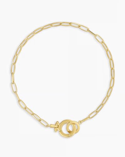 gorjana - Parker Mini Bracelet 7 1/8 inches - 18k Gold Plated Brass - Classic Chain Link Design - Hinge Closure - Layering with Other Jewelry4