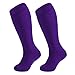 UTTPLL Toddler-Baseball-Football-Halloween-Christmas Purple Knee High Socks Girls Boys Cotton Sports Soccer Socks Kids Athletic Tube Uniform Stockings 3-6 Years