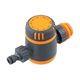 Bewässerungs-Timer für Schlauchsysteme - 0-120 min Regler mit Drehknopf - Batteriefreier, witterungsbeständiger Kunststoff