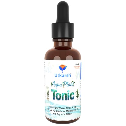 Image of Utkarsh Aqua Plant Tonic - 50 ml, Liquid Fertilizer for Plants Growing in Water | Premium Plant Food & Growth Booster for Lucky Bamboo, Aquatic and Money Plants, Pack of 1