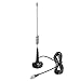 CB Antenna 14 Inch CB Radio Antenna Magnetic Mount 27MHz Handheld CB Antenna PL259 & BNC Male Compatible with Cobra Midland Uniden President Vehicle Car Truck Mobile CB Radio Handheld CB Radio