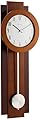 Bulova C3383 Avent Pendulum Deco Wall Clock, 18", Walnut/Mahogany