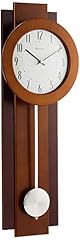 Bulova C 3383 Avent Wall Clock | Two Tone Wooden Case with Slow Swing Pendulum | Arabic Numerals | photo Bulova C 3383 Avent Wall Clock | Two Tone Wooden Case with Slow Swing Pendulum | Arabic Numerals |