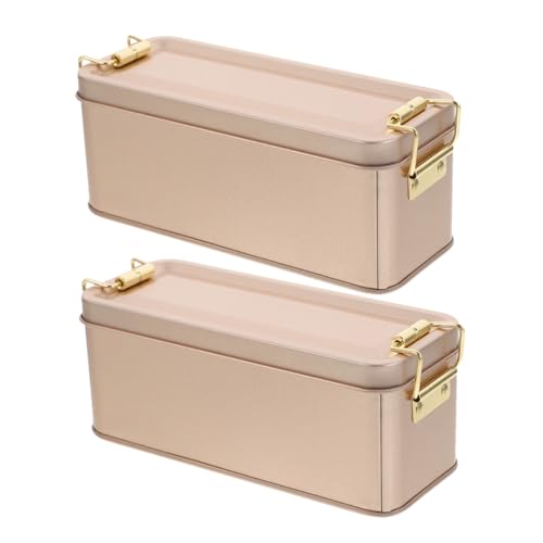 Caja de hojalata pequeña como caja metálica decorativa vintage para dulces 2
