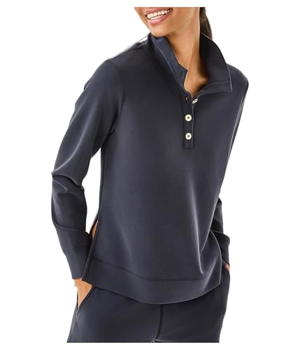 Lilly Pulitzer Women's Cowie UPF 50+ Pullover, Noir at Amazon