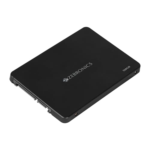 ZEBRONICS 128GB SSD, 2.5 Inch Internal Drive, 550MB/s Read & 500MB/s Write, Faster Than HDD, Low Power Consumption, Silent Operation, S.M.A.R.T Support, High Performance Storage (SD13A)