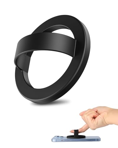 HAPZUR Soporte Anillo Magnético para Móvil | 1 Unidad de Silicona Premium Antideslizante para Agarre Ultra Seguro y Visualización Manos Libres. Imprescindible para tu Smartphone.
