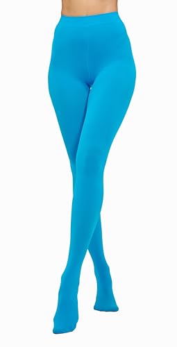 Image of HeyUU Women's 80D Ultra Soft Opaque Tights, High Waist Solid Color Footed Pantyhose with 29 Colors