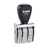 Fecha: 4 mm Ampolla Trodat Dater 1010 Classic - Tinta separada - Tamaño de impresión 4 x 26 mm B1094 - Fecha en francés - Sello negro