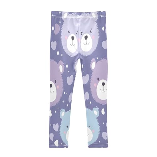 Toddler Girls Leggings Printed Yoga Pants Leggings Cute Cartoon Bear Face for Kids2