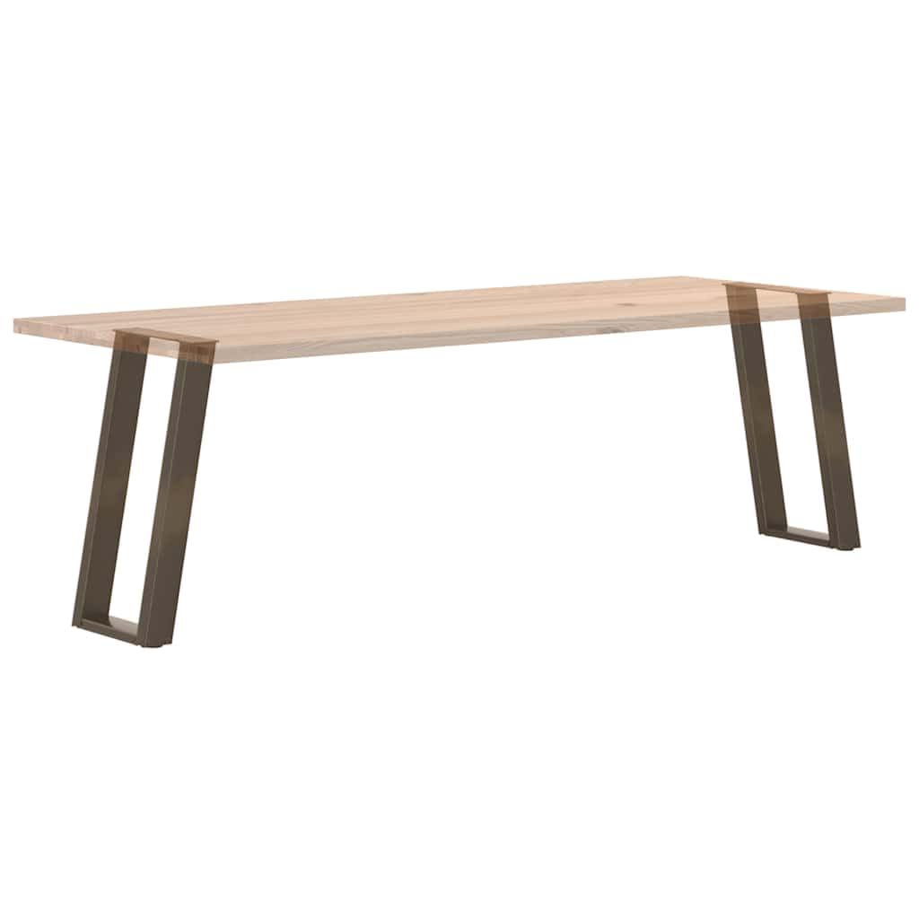 Nogi do konsoli stołowej 2 sztuki ze stali naturalnej 28 x 72-73 cm | Regulowane nóżki, 80 stopni nachylenia, wspornik narożny zapobiegający przewróceniu, śruby w zestawie