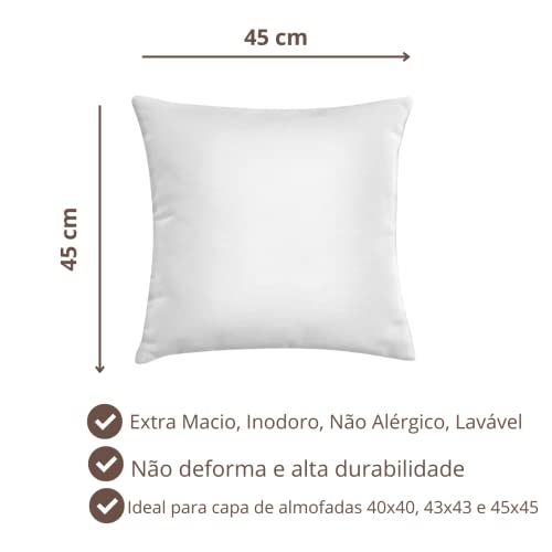 Enchimento Para Almofada Fibra Siliconada 45x45 UNIDADE