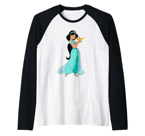Disney Aladdin Princess Jasmine and Magic Lamp 90s Camiseta Camiseta Manga Raglan