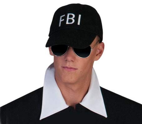 LP Divertissements Casquette fbi noire adulte