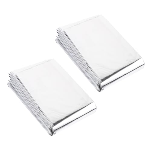 Happyyami 2pcs 210 * 130cm Emergency Blanket Reflective Blanket for Warmth Heavy Duty Tarps