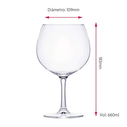 Jogo de Taças Gin Club Cristal 660ml 4 Pcs