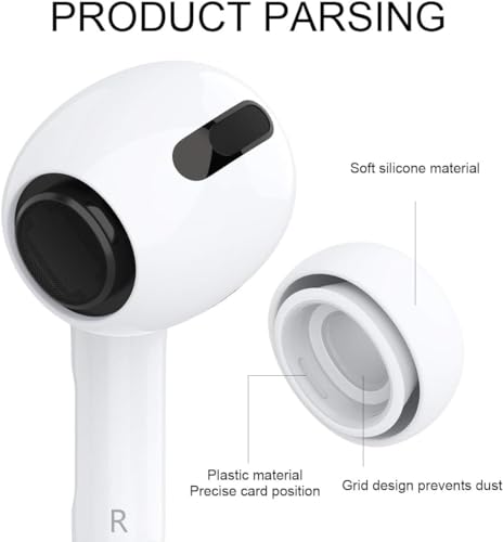 Image of Sounce Silicone Replacement Ear Tips Compatible with Apple AirPods Pro 2 & Airpods Pro, Anti-Slip Eartips, Tighter Seal, Fits in The Charging Case, (Small Size) (1 Sets, 2Pc) - White
