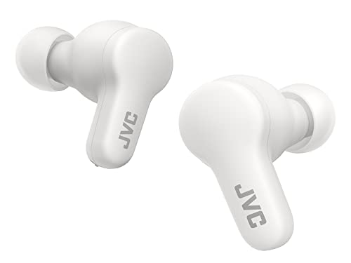 Image of JVC Gumy HAA7T2W True Wireless Earbuds, White | Bluetooth 5.3, 24-Hour Playback, IPX4 Water Resistant, XS /S /M /L Earpieces, Built-in Mic