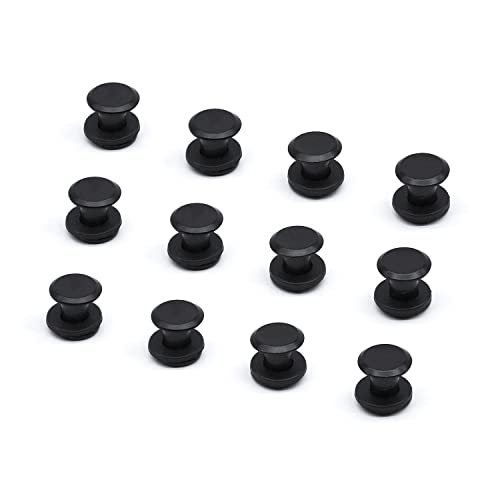 JINTANG 90Set Chicago Screws M5x5mm Binding Screws Kit Phillips Head Chicago Binding Screw Post Matte Black Nail Rivet Chicago Button for DIY Leather Belt Backpack Bag Collar Harness Shoes Bookbinding - Image 3