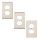 Questech Décor Single Duplex Electrical Outlet Cover Wall Plate, 1-Gang Single Switch Plate Standard