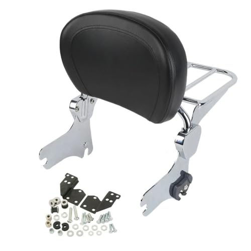 Porte-Bagages Arrière Moto avec Sissy Bar Résolvant le Manque de Place Touring